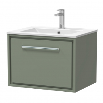 Hudson Reed Lille 600mm 1-Drawer Wall Hung Vanity Unit with Ceramic Basin
