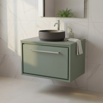 Hudson Reed Lille 600mm 1-Drawer Wall Hung Vanity Unit with Countertop