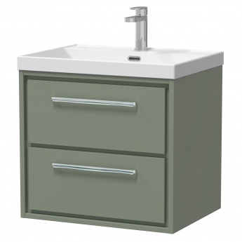 Hudson Reed Lille 600mm 2-Drawer Wall Hung Vanity Unit with Ceramic Basin