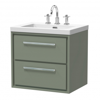 Hudson Reed Lille 600mm 2-Drawer Wall Hung Vanity Unit with Fireclay Basin