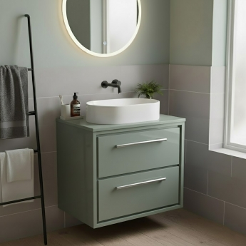 Hudson Reed Lille 600mm 2-Drawer Wall Hung Vanity Unit with Countertop