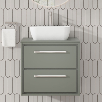 Hudson Reed Lille 600mm 2-Drawer Wall Hung Vanity Unit with Countertop | Product Image