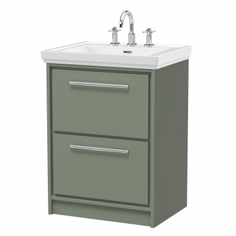 Hudson Reed Lille 600mm 2-Drawer Floor Standing Vanity Unit with Fireclay Basin
