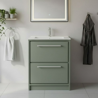 Hudson Reed Lille 600mm 2-Drawer Floor Standing Vanity Unit with Ceramic Basin
