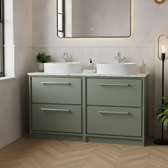 Hudson Reed Lille 1200mm 4-Drawer Floor Standing Vanity Unit with Countertop | Product Image