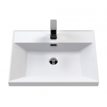 Hudson Reed Lille Wall Hung 2-Drawer Vanity Unit with 1TH Thin-Edge Basin 600mm Wide - Antique Oak