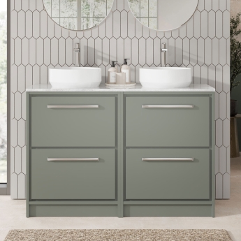 Hudson Reed Lille 1200mm 4-Drawer Floor Standing Vanity Unit with Countertop | Product Image