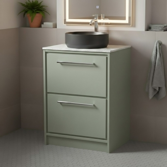 Hudson Reed Lille 600mm 2-Drawer Floor Standing Vanity Unit with Countertop