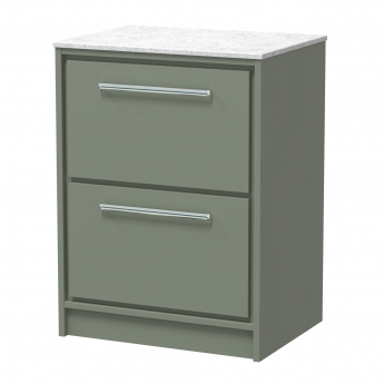 Hudson Reed Lille 600mm 2-Drawer Floor Standing Vanity Unit with Countertop