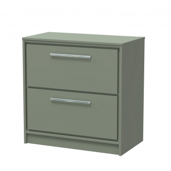Hudson Reed Lille Floor Standing 2-Drawer Vanity Unit with Worktop 800mm Wide - Fern Green | Product Image