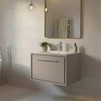 Hudson Reed Lille 600mm 1-Drawer Wall Hung Vanity Unit with Ceramic Basin