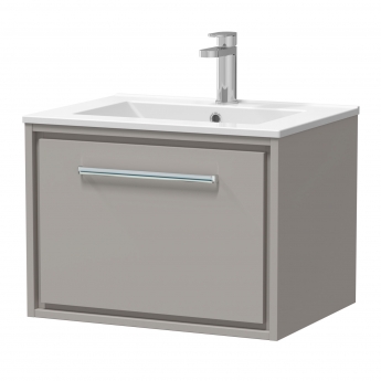 Hudson Reed Lille 600mm 1-Drawer Wall Hung Vanity Unit with Ceramic Basin