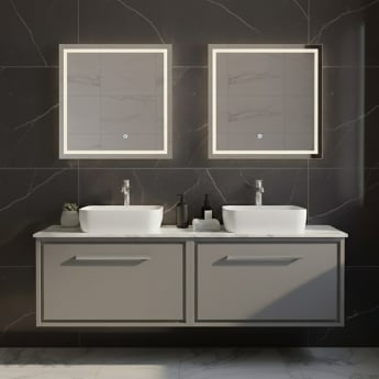 Hudson Reed Lille 1200mm 2-Drawer Wall Hung Vanity Unit with Countertop