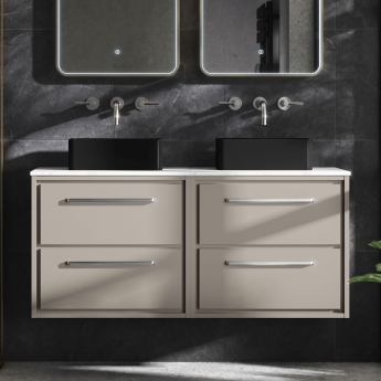 Hudson Reed Lille 1200mm 4-Drawer Wall Hung Vanity Unit with Countertop | Product Image