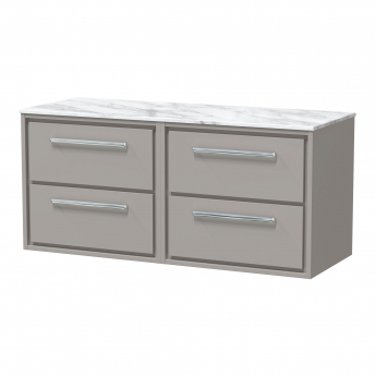 Hudson Reed Lille 1200mm 4-Drawer Wall Hung Vanity Unit with Countertop