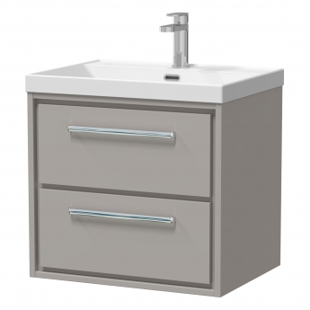Hudson Reed Lille 600mm 2-Drawer Wall Hung Vanity Unit with Ceramic Basin