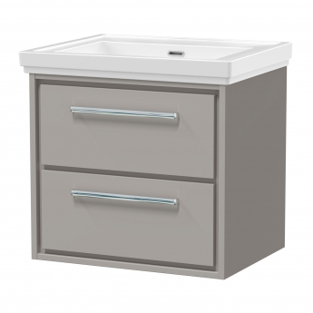 Hudson Reed Lille 600mm 2-Drawer Wall Hung Vanity Unit with Fireclay Basin | Product Image