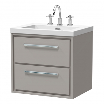 Hudson Reed Lille 600mm 2-Drawer Wall Hung Vanity Unit with Fireclay Basin