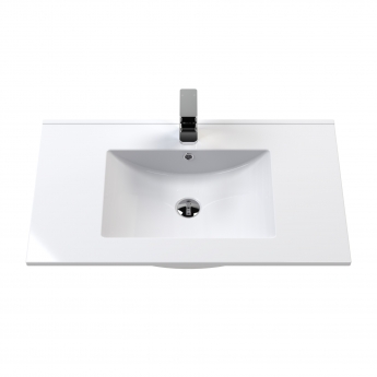 Hudson Reed Lille Wall Hung 2-Drawer Vanity Unit with 1TH Minimalist Basin 800mm Wide - Fern Green | Product Image