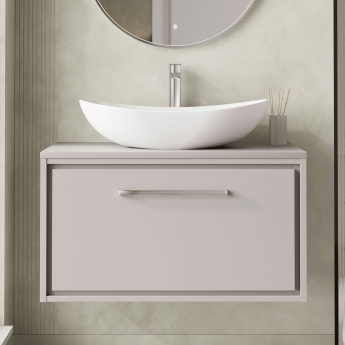 Hudson Reed Lille 800mm 1-Drawer Wall Hung Vanity Unit with Countertop | Product Image