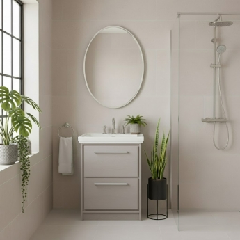 Hudson Reed Lille 600mm 2-Drawer Floor Standing Vanity Unit with Fireclay Basin