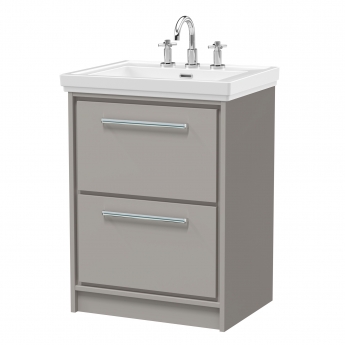 Hudson Reed Lille 600mm 2-Drawer Floor Standing Vanity Unit with Fireclay Basin