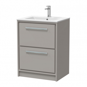 Hudson Reed Lille 600mm 2-Drawer Floor Standing Vanity Unit with Ceramic Basin