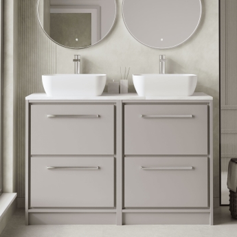Hudson Reed Lille 1200mm 4-Drawer Floor Standing Vanity Unit with Countertop | Product Image