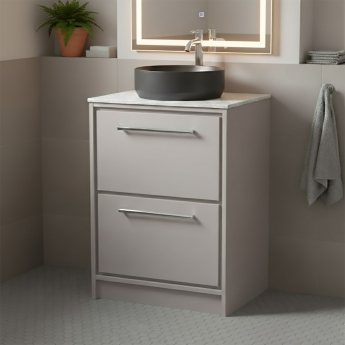 Hudson Reed Lille 600mm 2-Drawer Floor Standing Vanity Unit with Countertop