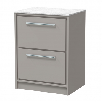 Hudson Reed Lille 600mm 2-Drawer Floor Standing Vanity Unit with Countertop