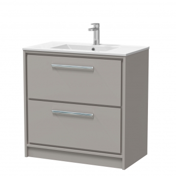 Hudson Reed Lille 800mm 2-Drawer Floor Standing Vanity Unit with Ceramic Basin