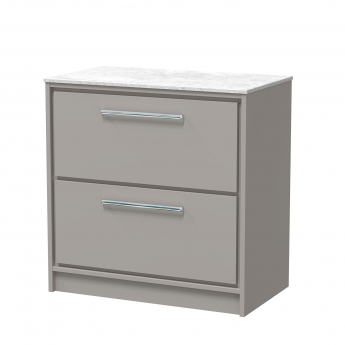 Hudson Reed Lille 800mm 2-Drawer Floor Standing Vanity Unit with Countertop