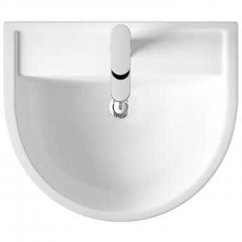 Hudson Reed Marlow Basin and Full Pedestal 425mm Wide - 1 Tap Hole