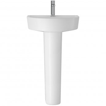 Hudson Reed Marlow Basin and Full Pedestal 520mm Wide - 1 Tap Hole