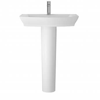 Hudson Reed Maya Basin with Full Pedestal 650mm Wide - 1 Tap Hole