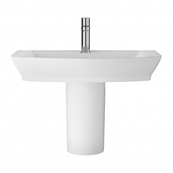 Hudson Reed Maya Basin with Semi Pedestal 850mm Wide - 1 Tap Hole