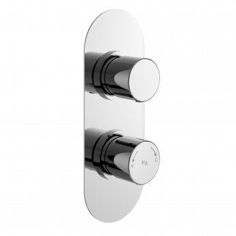 Hudson Reed Round Concealed Shower Valve Dual Handle - Chrome
