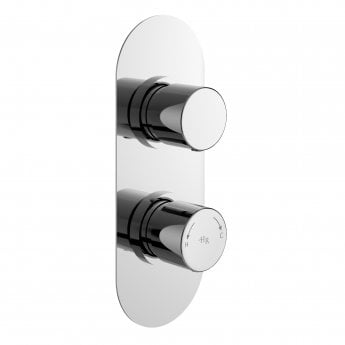 Hudson Reed Round Concealed Shower Valve with Diverter Dual Handle - Chrome