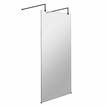 Hudson Reed Wet Room Screen with Support Arms and Feet 900mm Wide - 8mm Glass