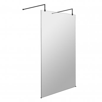 Hudson Reed Wet Room Screen with Support Arms and Feet 1200mm Wide - 8mm Glass