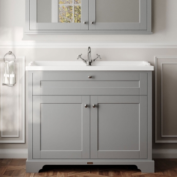 Hudson Reed Old London 1000mm Floor Standing Vanity Unit with Ceramic Basin | Product Image
