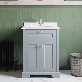 Hudson Reed Old London Marble Top 600mm Floor Standing Vanity Unit