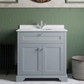 Hudson Reed Old London Marble Top 800mm Floor Standing Vanity Unit