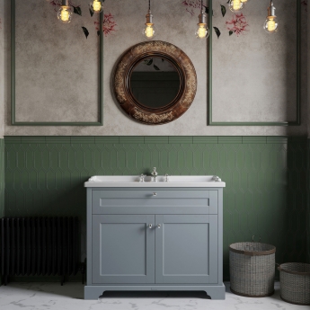 Hudson Reed Old London Floor Standing Vanity Unit with 3TH Basin 1000mm Wide - Storm Grey