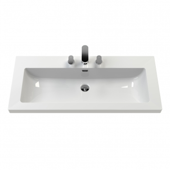 Hudson Reed Old London Floor Standing Vanity Unit with 3TH Contemporary Basin 1000mm Wide - Timeless Sand | Product Image