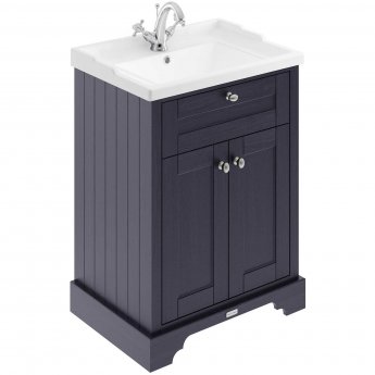 Hudson Reed Old London Floor Standing Vanity Unit with 1TH Basin 600mm Wide - Twilight Blue