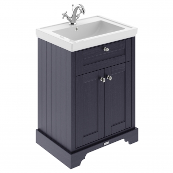 Hudson Reed Old London Floor Standing Vanity Unit with 1TH Classic Basin 600mm Wide - Twilight Blue