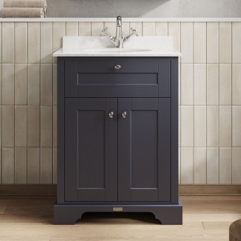 Hudson Reed Old London Marble Top 600mm Floor Standing Vanity Unit | Product Image