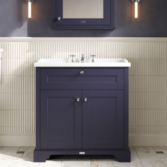 Hudson Reed Old London 800mm Floor Standing Vanity Unit with Ceramic Basin | Product Image