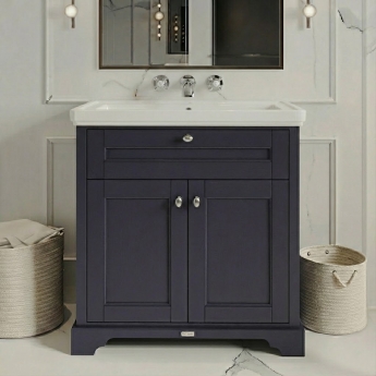 Hudson Reed Old London Floor Standing Vanity Unit with 0TH Classic Basin 800mm Wide - Twilight Blue